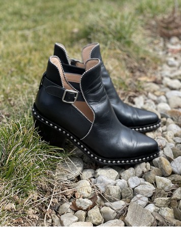 Boty dámské Coach COWBOY BOOTS PIPA černé